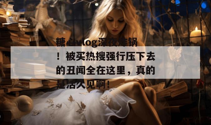 糖心vlog深夜炸锅！被买热搜强行压下去的丑闻全在这里，真的是活久见啊！